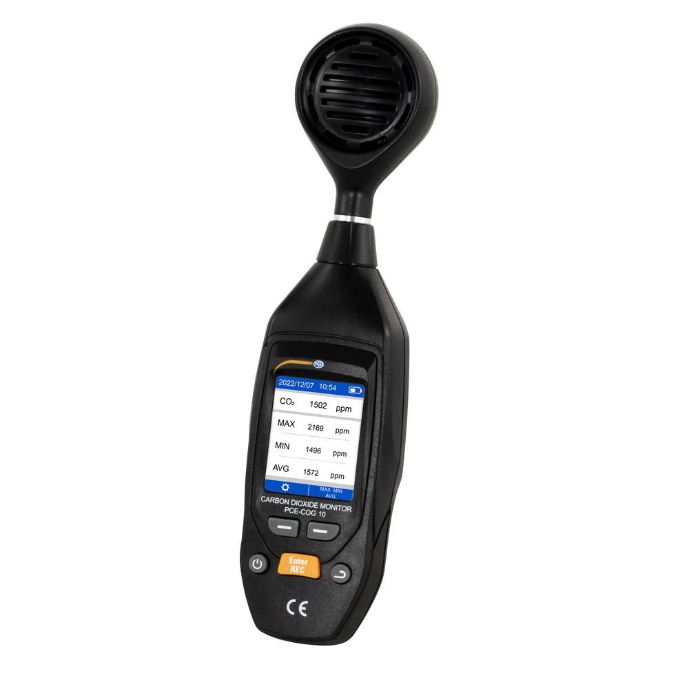 PCE Instruments PCE-COG 10 mjerač CO2 0 - 9999 ppm s funkcijom za mjerenje temperature, s funkcijom za pohranjivanje pod slika