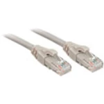 LINDY 48009 RJ45 mrežni kabel, Patch kabel cat 6 U/UTP 20.00 m siva  1 St.
