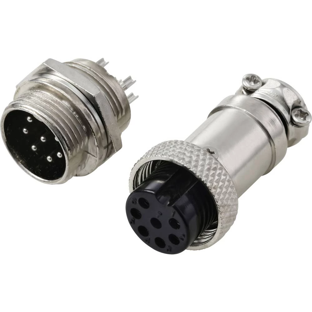 TRU COMPONENTS TC-13895652 okrugli konektori utikač, kontakt ženskog konektora Ukupan broj polova: 7 Serija (Okrugli uti slika