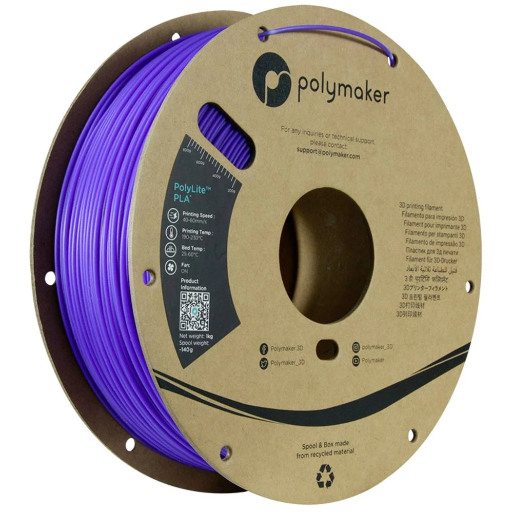 Polymaker PA02071 Temperature Color Changing 3D pisač filament PLA promjena boje 1.75 mm 1000 g purpurna, ružičasta, nep slika