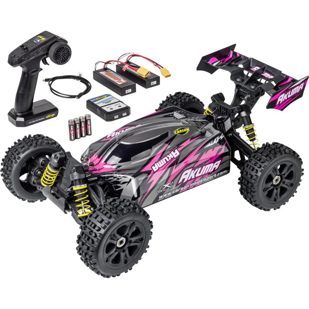 Carson Modellsport Akuma Buggy RTR ružičasta bez četkica 1:8 RC model automobila buggy pogon na sva četiri kotača (4wd) slika