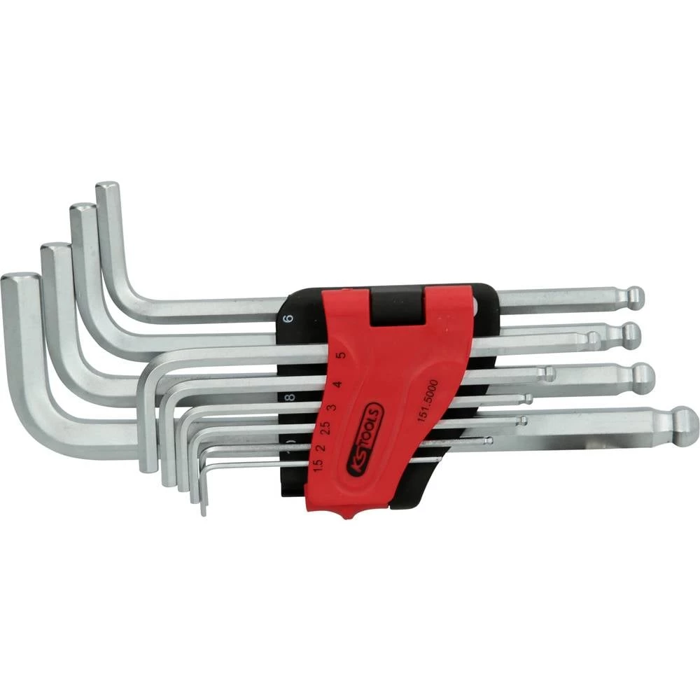 KS Tools 151.5000 unutarnji šesterokutni komplet kutnih odvijača 1.5 mm, 2 mm, 2.5 mm, 3 mm, 4 mm, 5 mm, 6 mm, 7 mm, 8 m slika