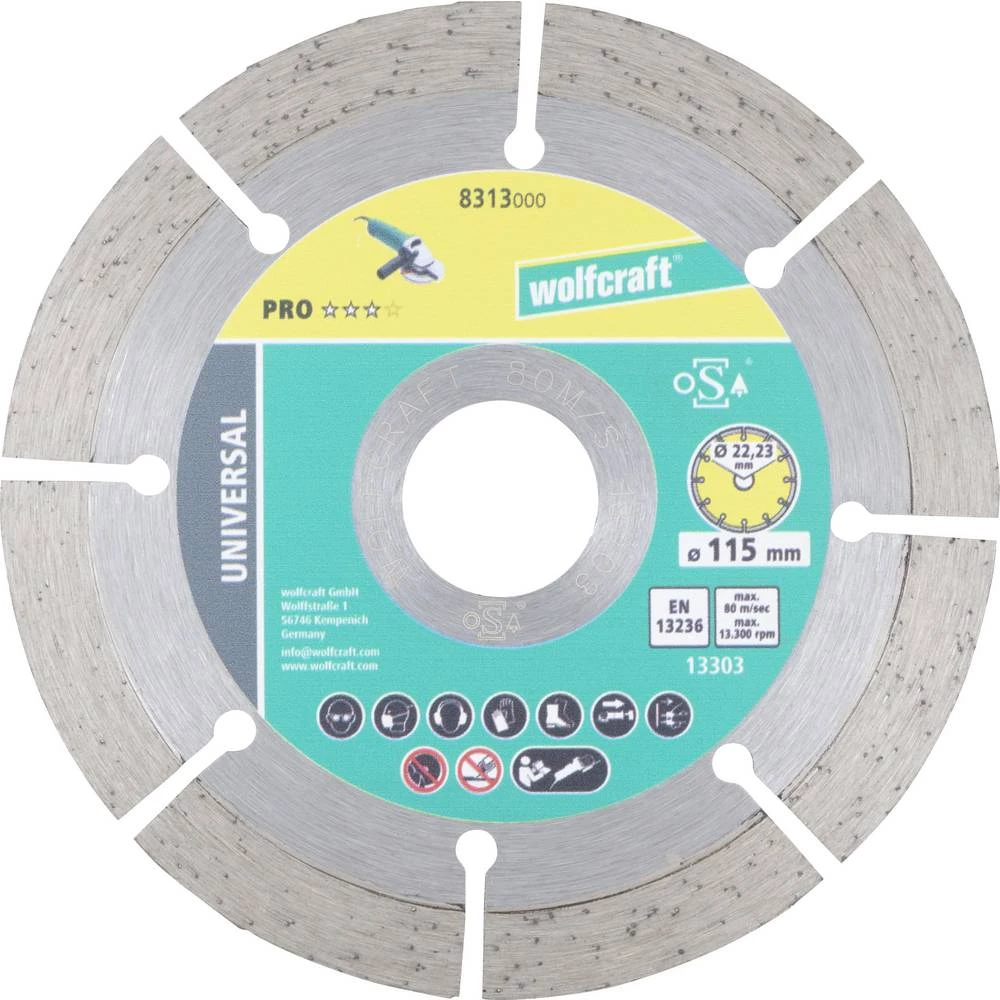 Wolfcraft 8313000 dijamantna rezna ploča 115 mm 1 kom. slika