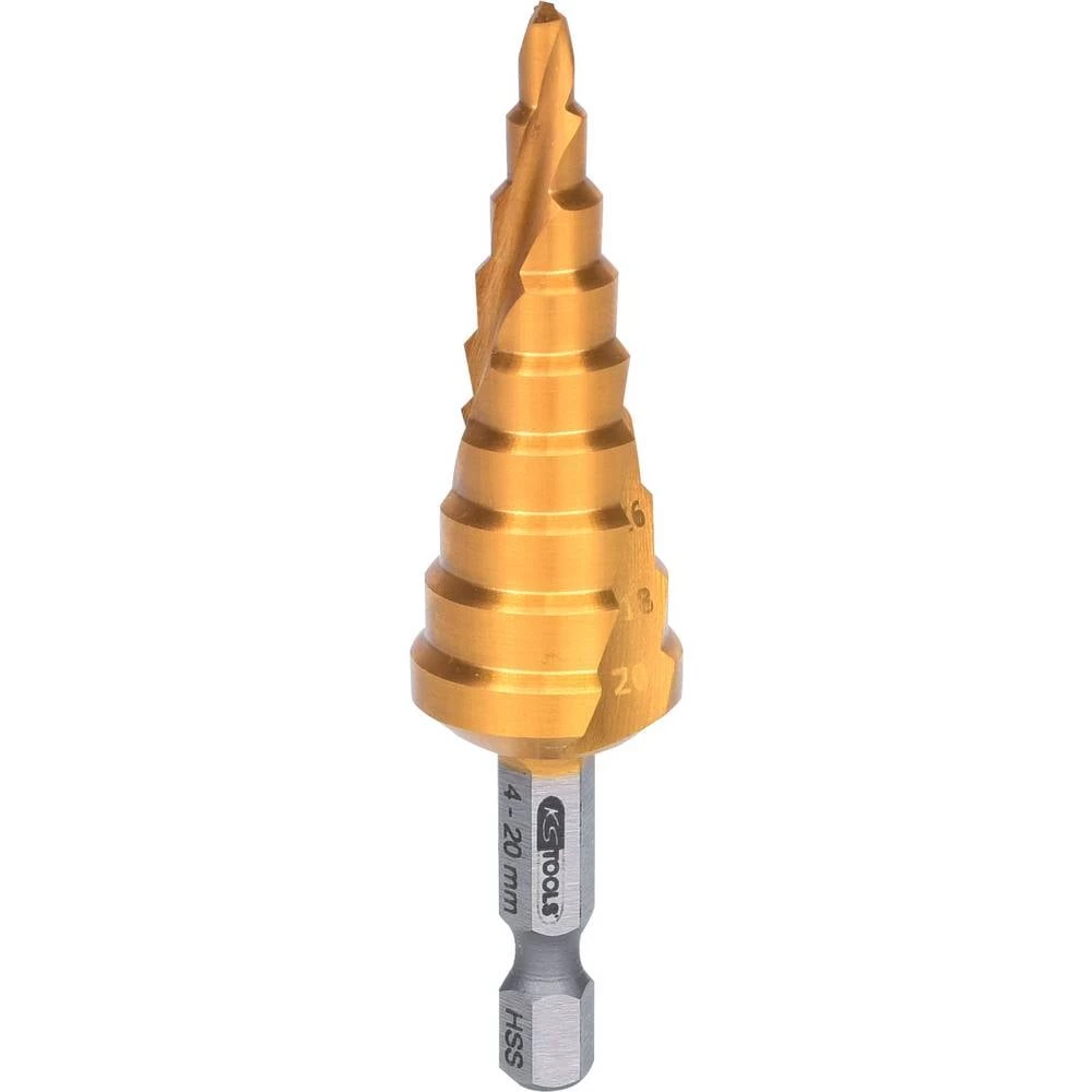 KS Tools 3302385 HSS TIN-TIP stupanjsko svrdlo kom. slika