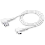 Cellularline USB 2.0 Priključni kabel [1x Muški konektor USB 3.0 tipa A - 1x Muški konektor USB 3.0 tipa C] 1 m Bijela 90° nagnu