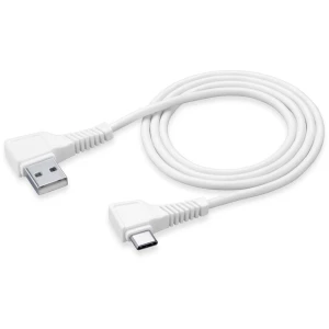 Cellularline USB 2.0 Priključni kabel [1x Muški konektor USB 3.0 tipa A - 1x Muški konektor USB 3.0 tipa C] 1 m Bijela 90° nagnu slika