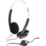 Basetech CD-1000VR on ear slušalice na ušima kontrola glasnoće, jednostavan držač za glavu crna