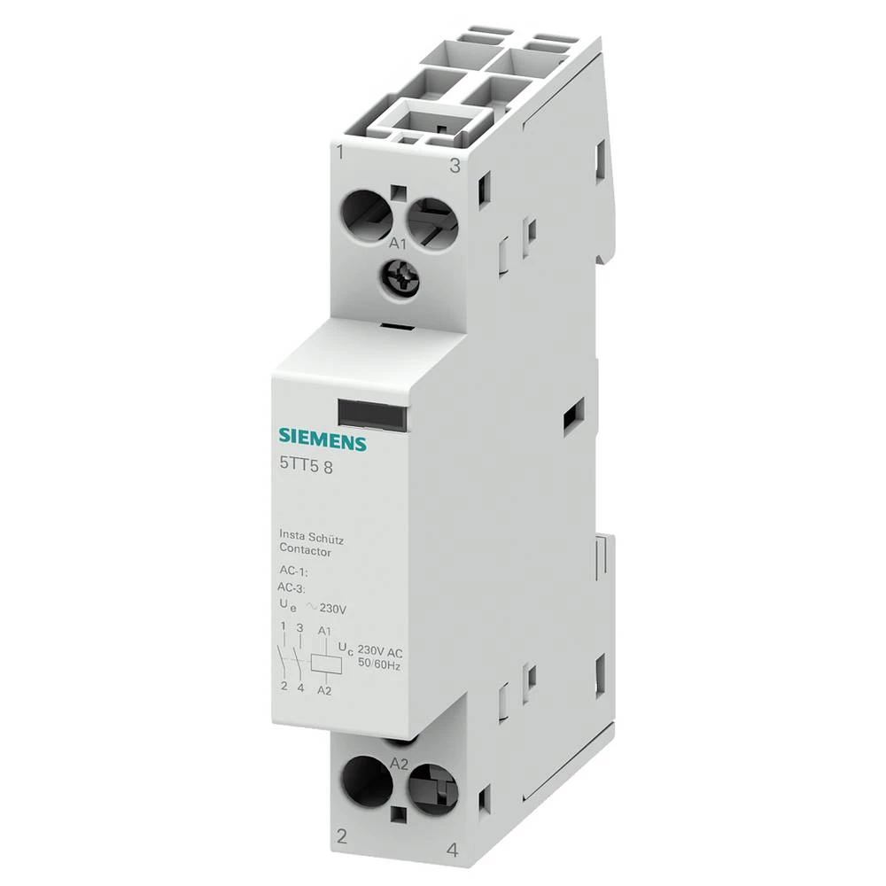 Insta kontaktor sa 2 NO kontakta, kontakt za AC 230V, 400V 25A upravljanje AC 230V Siemens 5TT5810-0 instalacijski kontaktor         1 St. slika