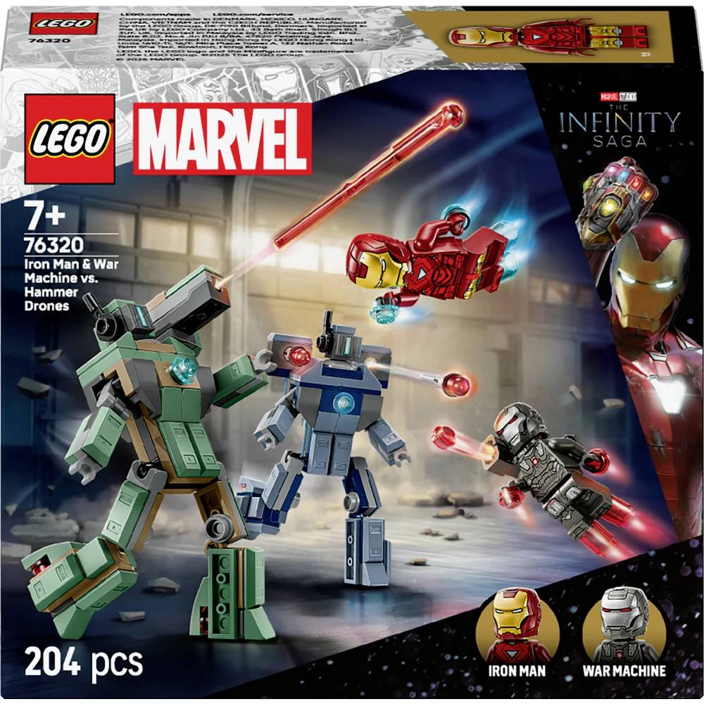 76320 LEGO® MARVEL SUPER HEROES Iron Man i War Machine protiv Hammer dronova slika